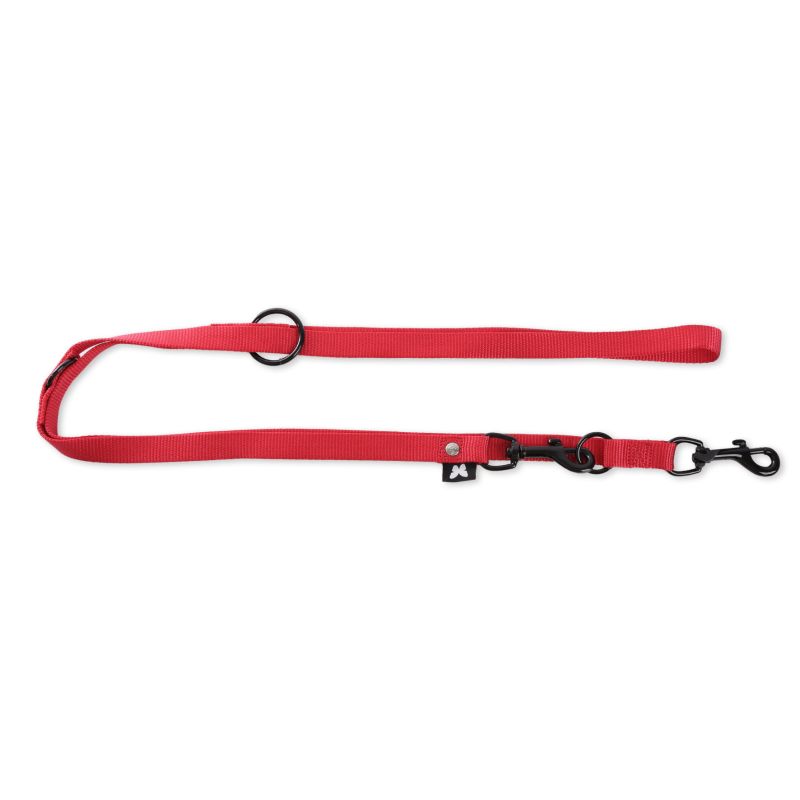 Laisse Nylon "Classique" 3 Positions Rouge 20-200cm