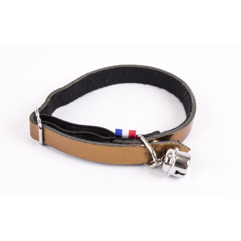 Collier en Cuir Chat "Dakota" Cuivre
