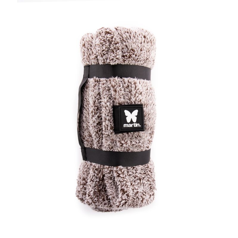 Plaid Polaire "Doudouzen" Noir/Marron T100