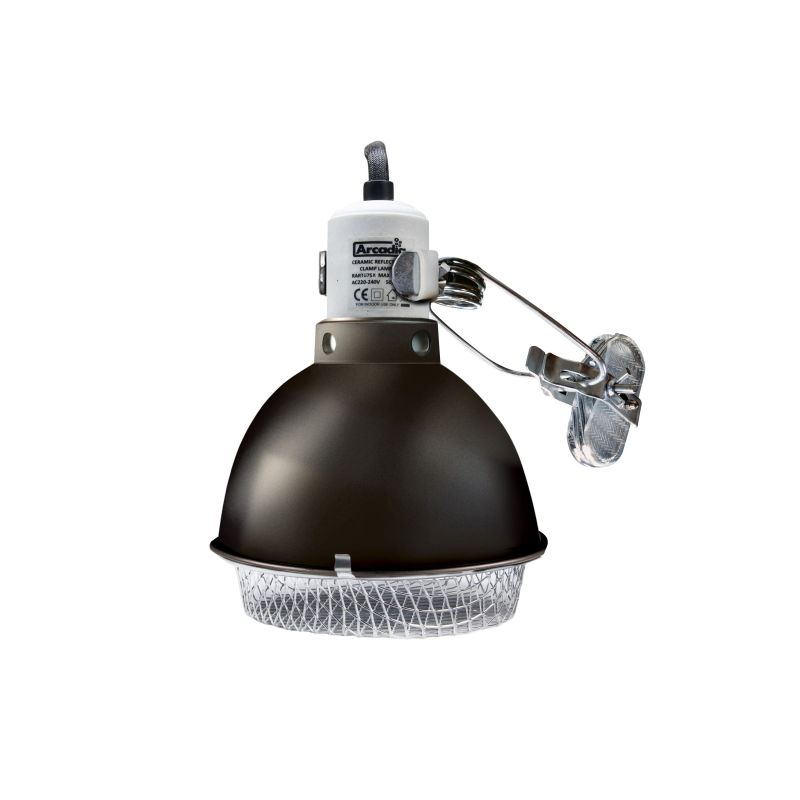 Arcadia Reflector Clamp Lamp With Ceramic Holder E27 Graphite
