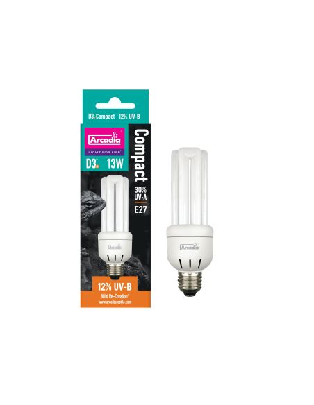 Arcadia Mini Triple U D3+ 12% Screw In Compact 13 Watt