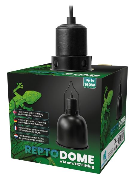Repto Dome E27 Fititng 14Cm Black