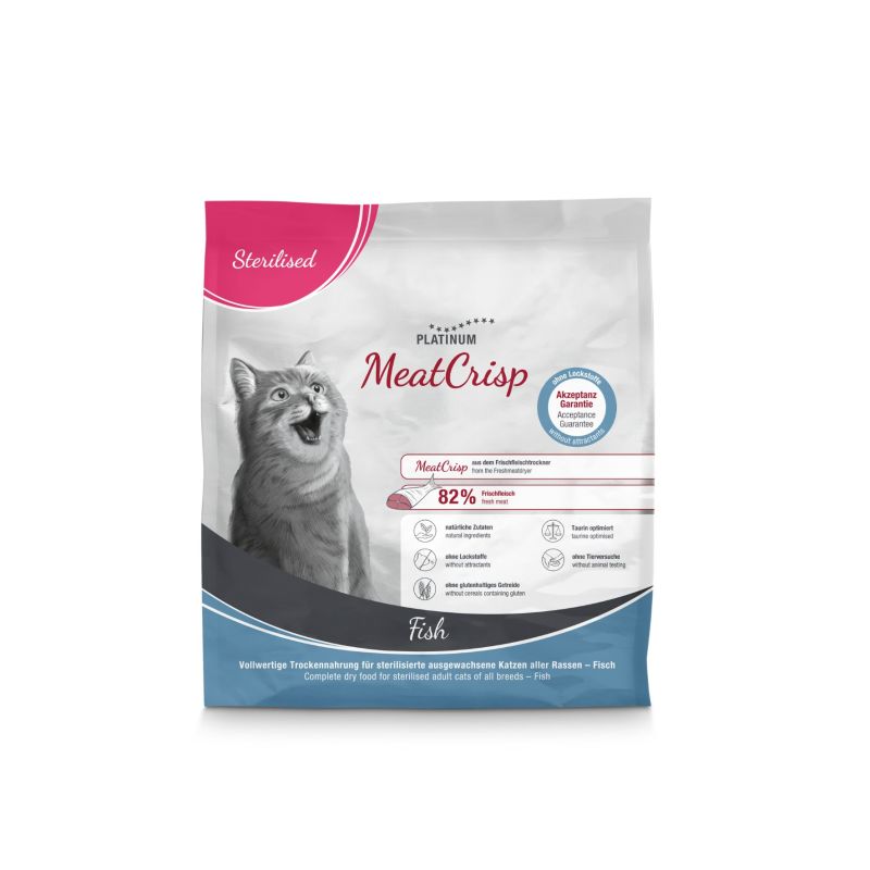 Platinium MeatCrisp Stérilisé Poisson - Adulte Chat