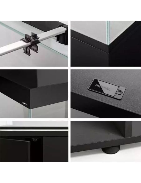 Aquael AQUARIUM SET - OPTI SET 200 2.0 - Aquarium 101cm de 200L, éclairage équipé - NOIR ou BLANC