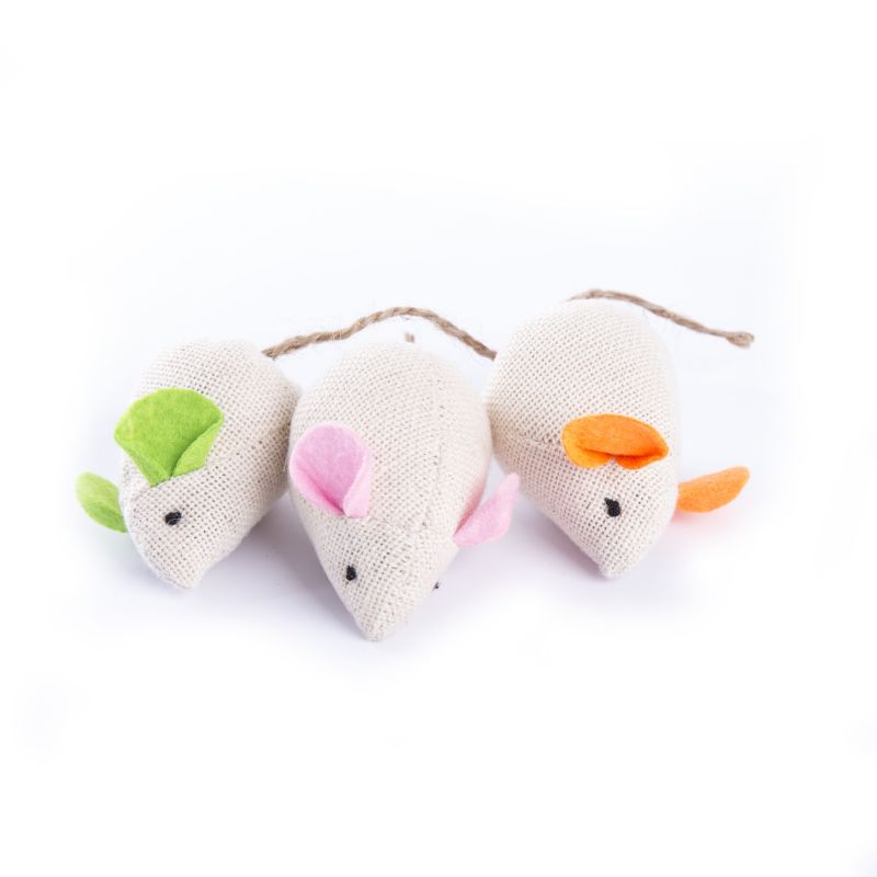Jouet souris en tissu pour chat