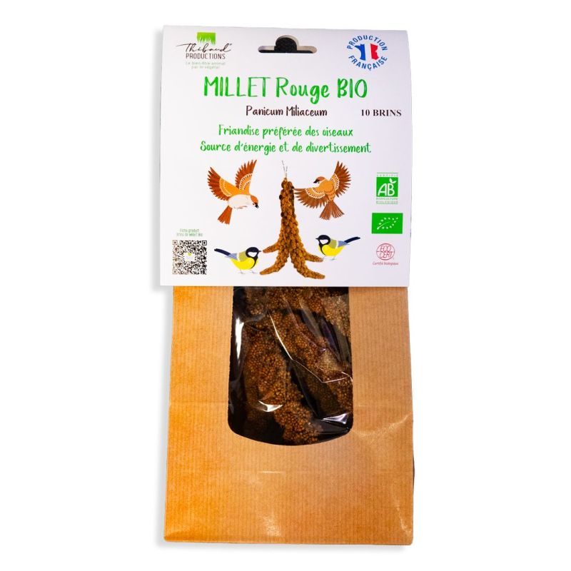 MILLET Rouge BIO 10 Brins pour Oiseaux - Origine France