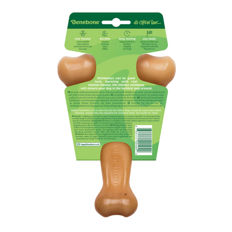 Os à Mâcher Goût Poulet 'Wishbone' - Benebone