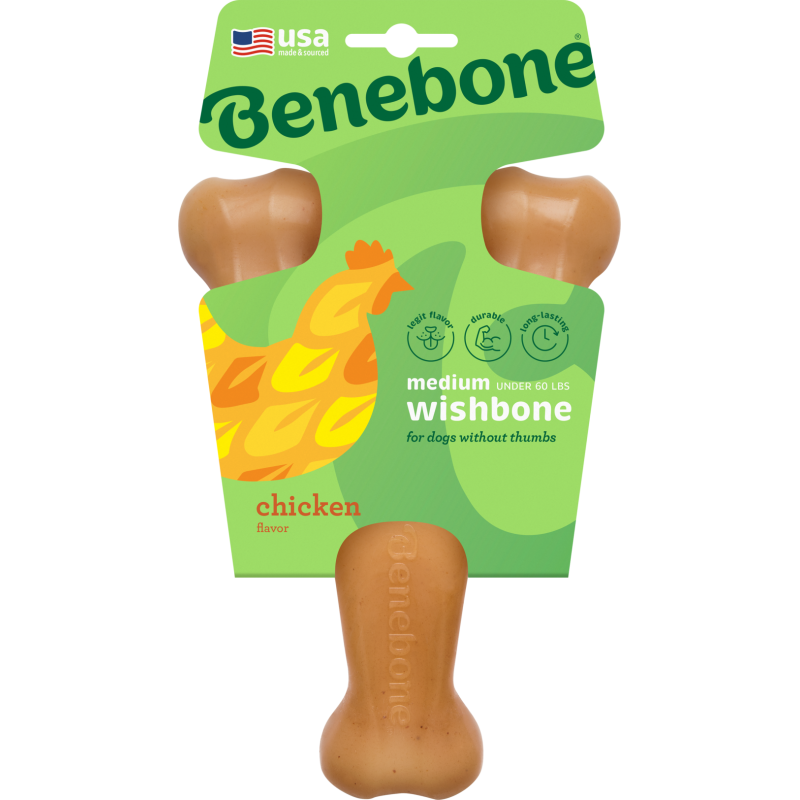 Os à Mâcher Goût Poulet 'Wishbone' - Benebone