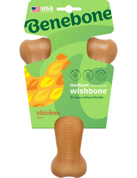 Os à Mâcher Goût Poulet 'Wishbone' - Benebone