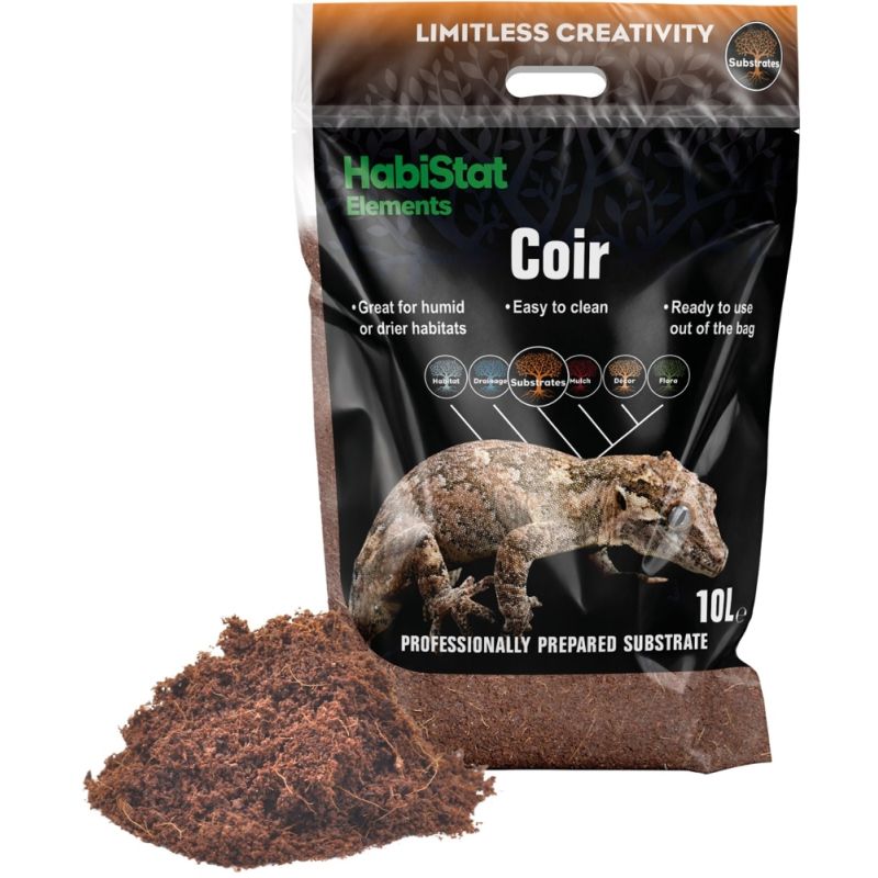Fibre de coco, Habistat Coir Substrat 10 Litres
