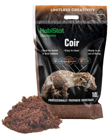 Fibre de coco, Habistat Coir Substrat 10 Litres