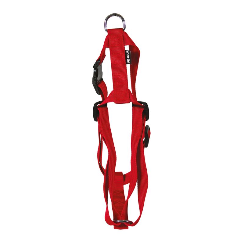 Harnais pour Chiens Rouge Nylon Réglable