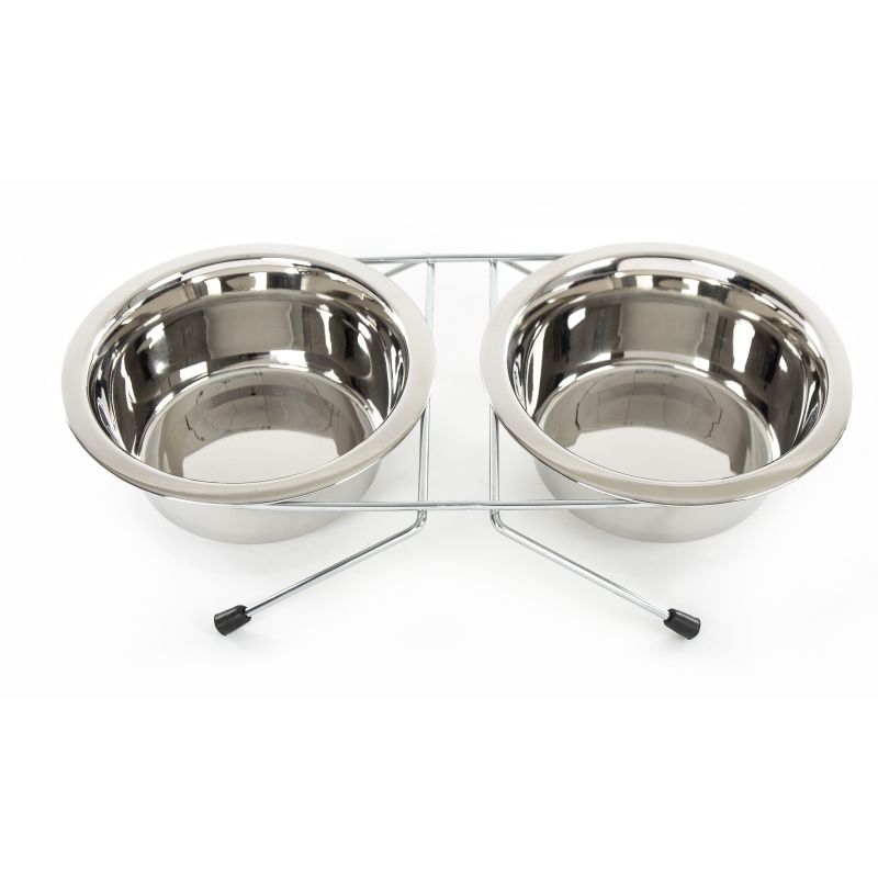 Support avec Gamelle Inox 1,5L x2