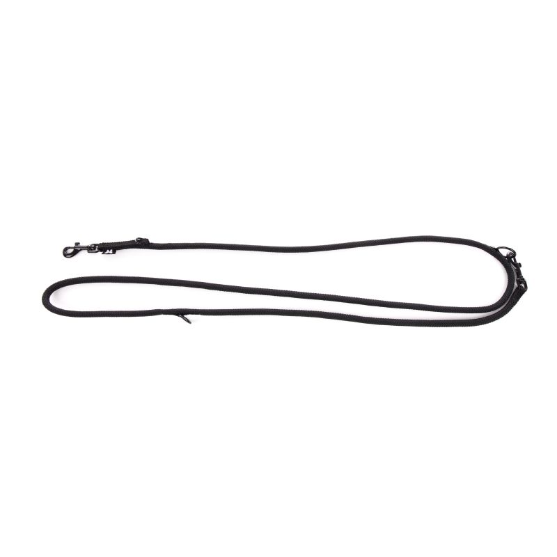 Laisse Multifonction en Nylon Rond "Classique" 9mm Noir